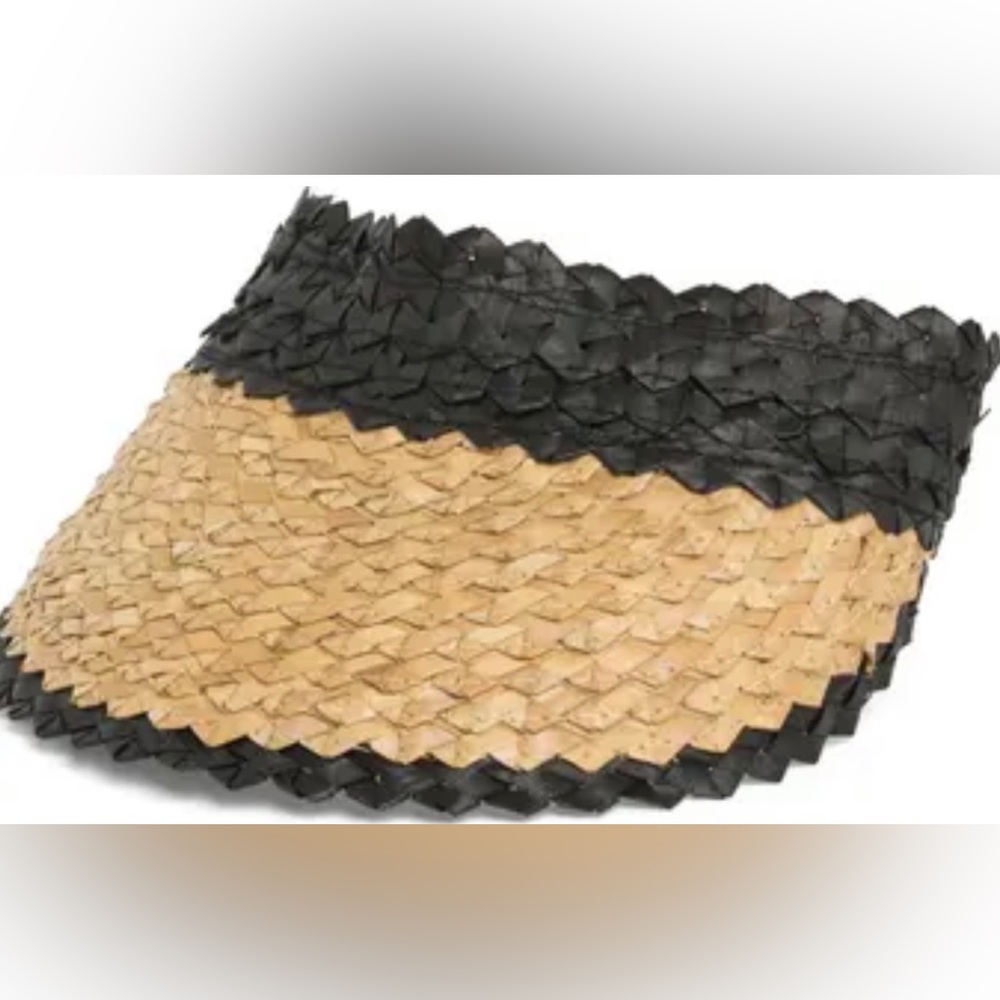 Vince Camuto Scalloped Woven Straw Hat